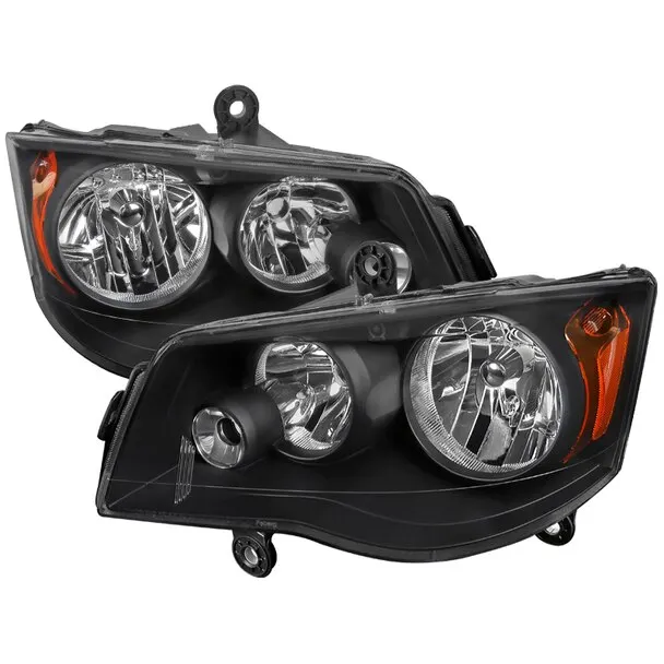  Черный Автомобильный налобный фонарь для 08-16 CHRYSLER TOWN & COUNTRY 11-17 DODGE GRAND CARAVAN 5113337AG/5113336AF
