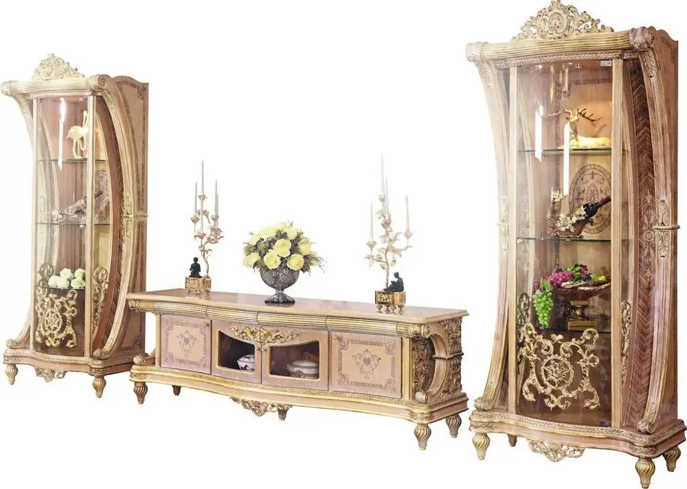 Luxury French Baroque Bright Color Living Room Sofa Set_Royal Palace Hand Carved Fabric Sofa_European Living Room Furniture