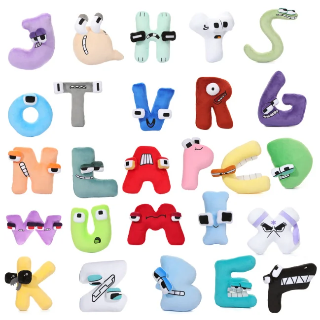 Factory Wholesale Hot Creative Cute ABCD Toys Alphabet Soft Cartoon Plush Kid Plush Alphabet Letter Toys
