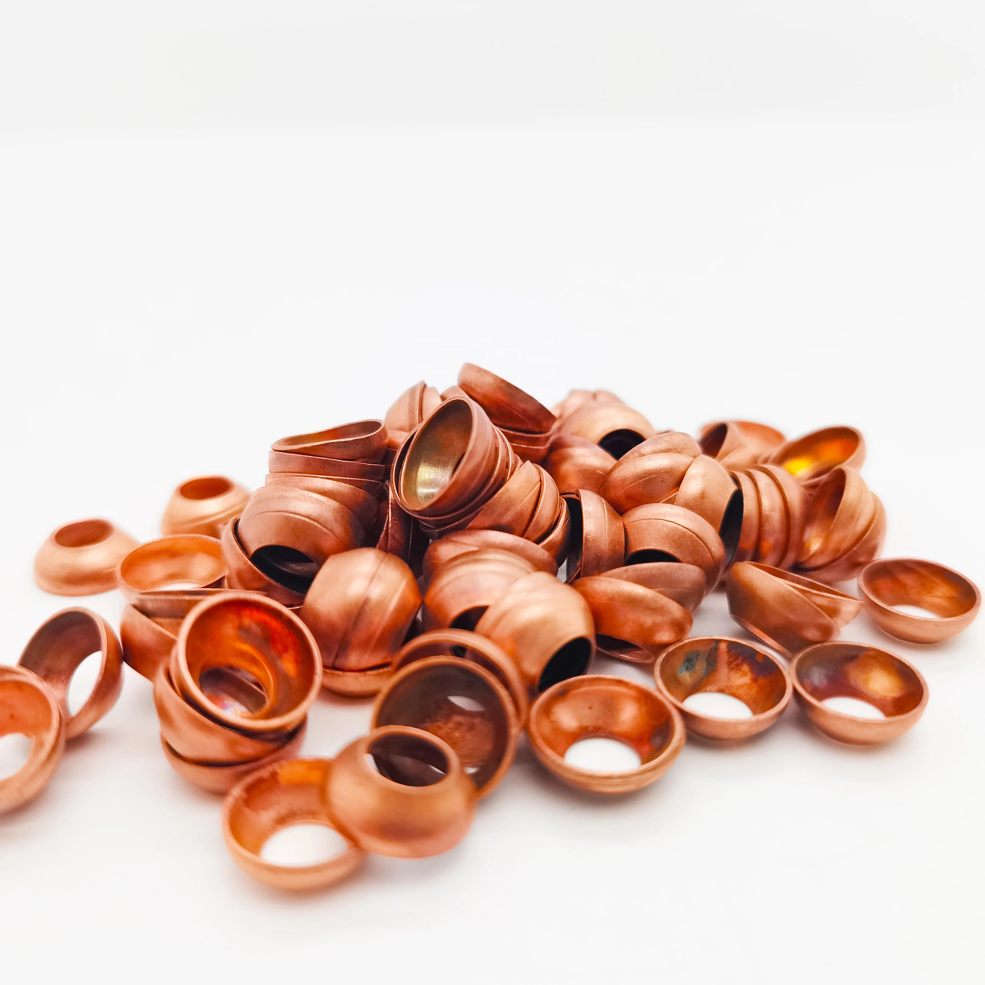 CFNAK Assorted Solid Copper Crush Washers Seal Flat Head Ring Washers Set