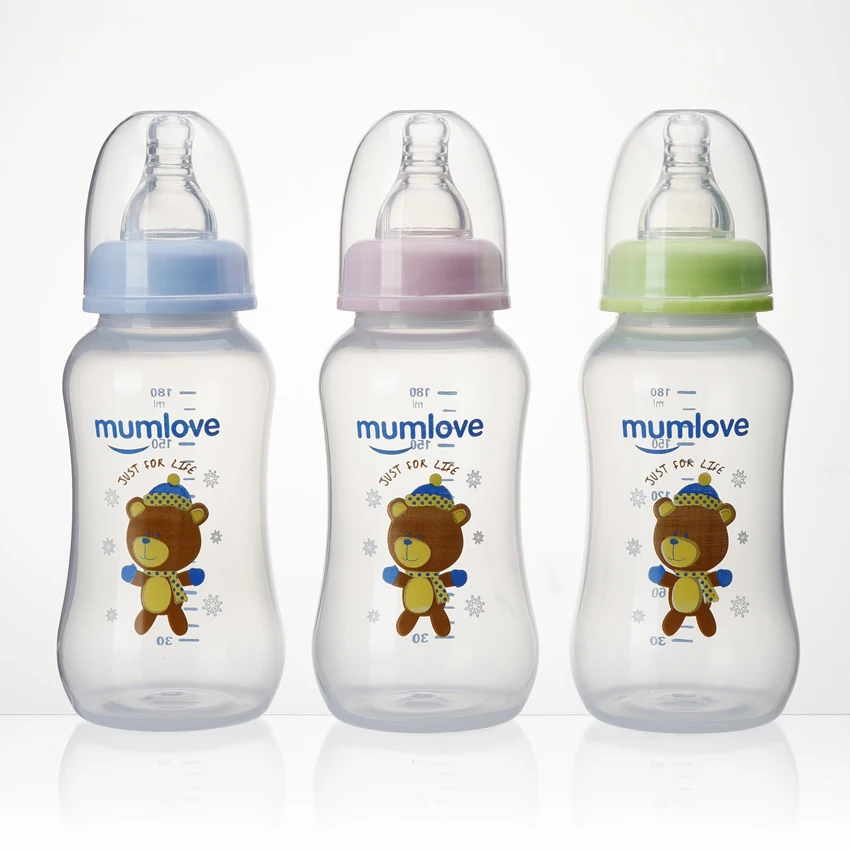 Mumlove 180 мл 6 унций BPA бесплатно пищевой пластик pp/pc забавная мини-бутылочка для молока новорожденных детская бутылочка кормления