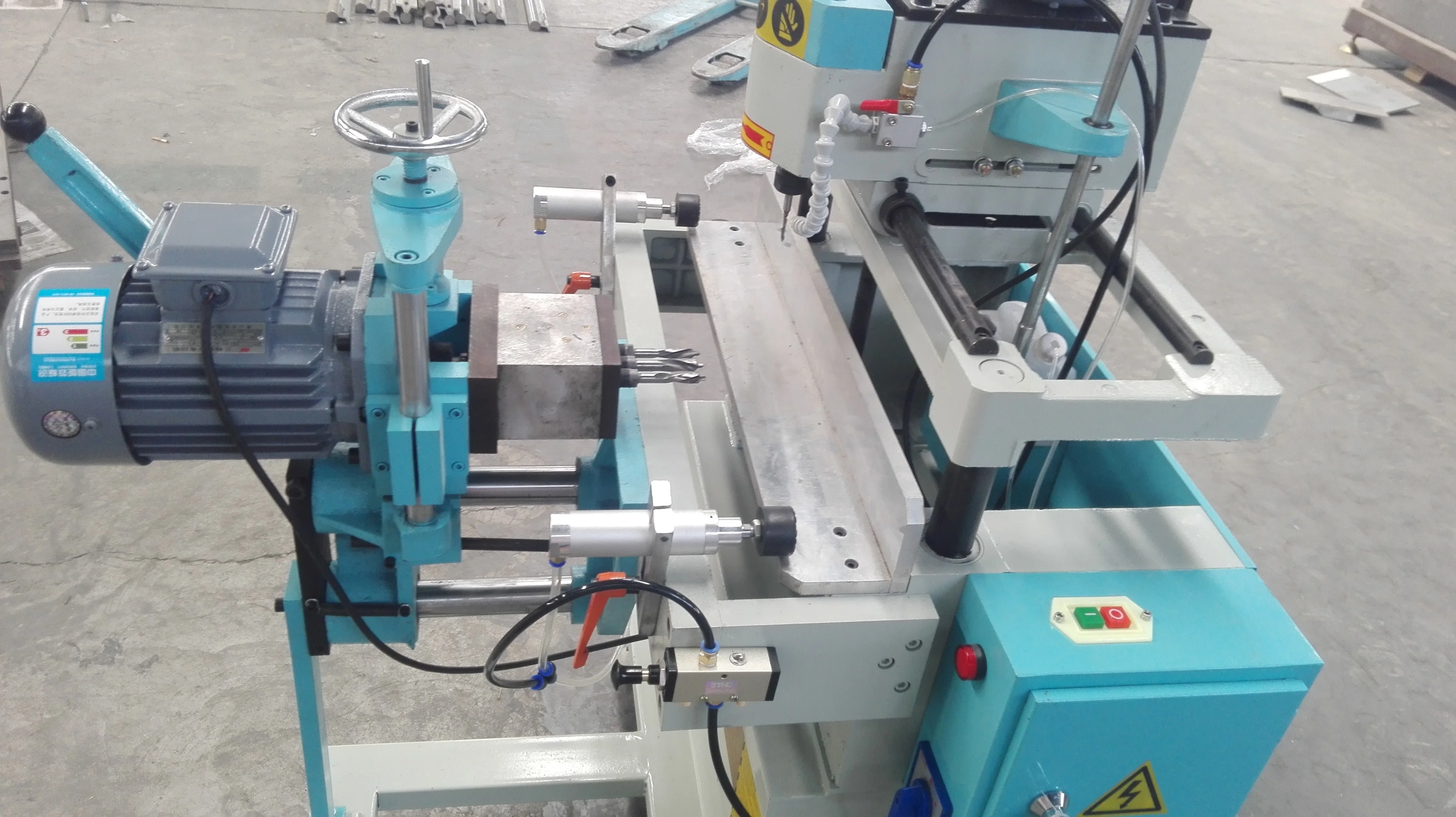 lock hole key slot punching milling machine for vinyl upvc plastic window profile making