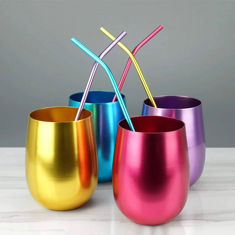 Оптовая продажа Индивидуальный бренд многоразовая круглая кружка объемом 390 мл дорожная для кофе пива анодированная алюминиевая