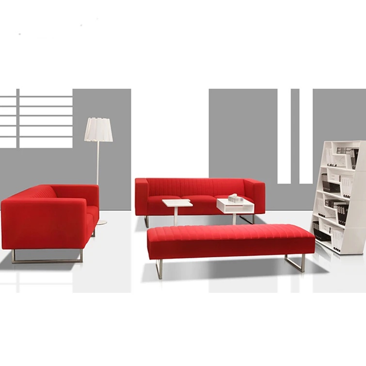 China supplier modern office designer 6 seater leather sofa  office furniture set