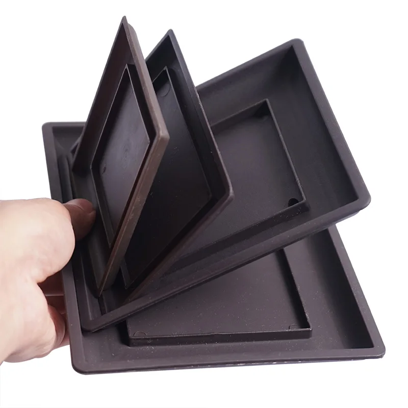 1Pc  Purple Sand Plant Tray Plastic Flower Pot Balcony Square/Rectangular/Hexagon Pot Tray Bonsai Bowl Garden Decor