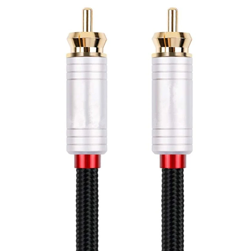 Digital Audio RCA Cable Premium Stereo RCA to RCA Coaxial SPDIF Cable Male Speaker Hifi Subwoofer Cable AV 0.5m 1m 2m 3m 5m