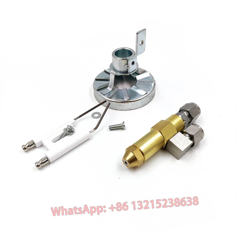 YS Brass Waste Oil Burner Nozzle With Cx14 73mm Flame Retention Head and Ceramic Ignition Electrode,Oil Nozzle Accessories