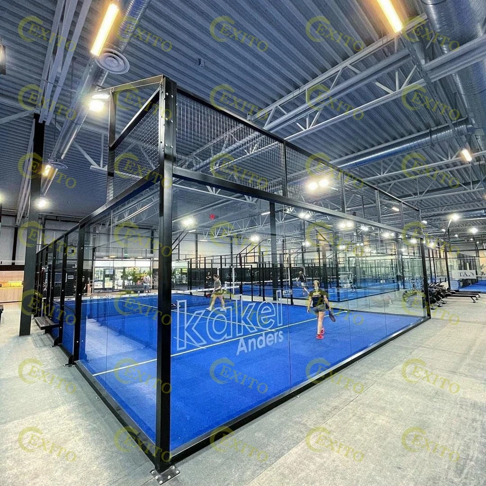EXITO Build Your Own Padel Courts, Playing Panoramic Padel Court Assembled In Thailand Outdoor Courts For Play