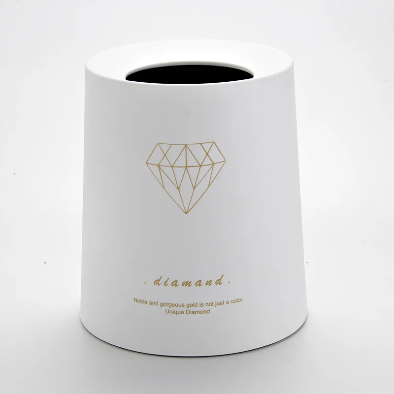 Wholesale Fashion Design Eco-friendly PP Plastic Household Waste Container Bin Plastic Garbage Can