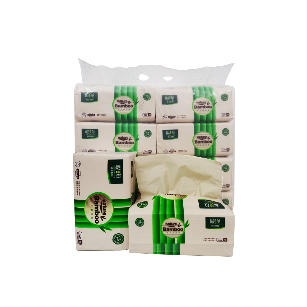 
Quality supplier 3 ply 360 sheets bamboo fiber ultra soft facial tissue  (1600292909430)