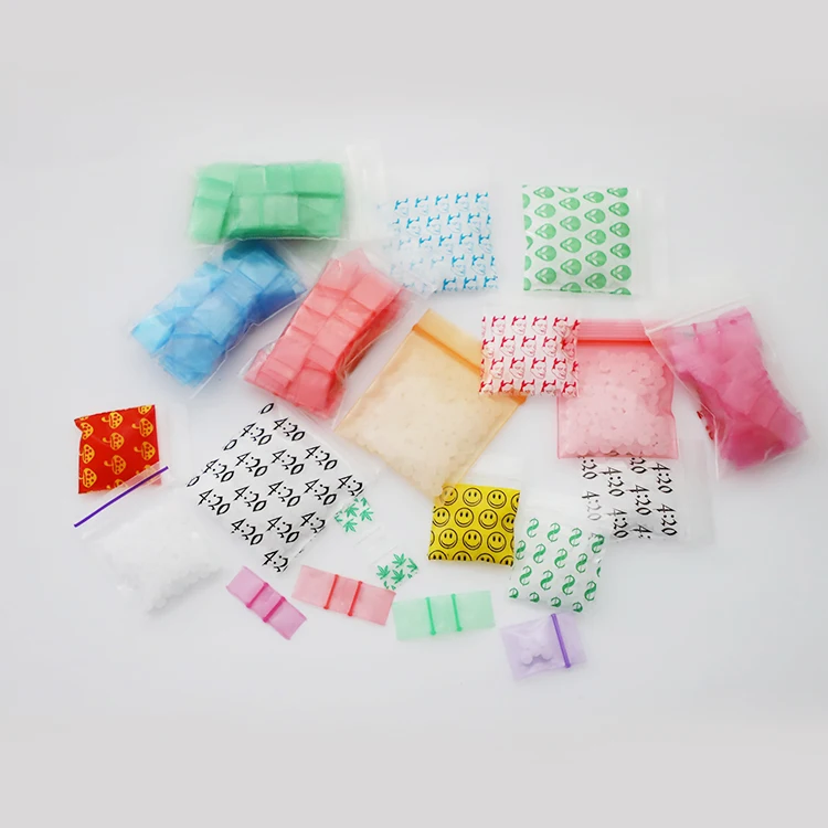 Custom Small packaging Baggies LDPE Reusable Clear Zip lock bag Mini Apple Plastic Baggy small zip bag
