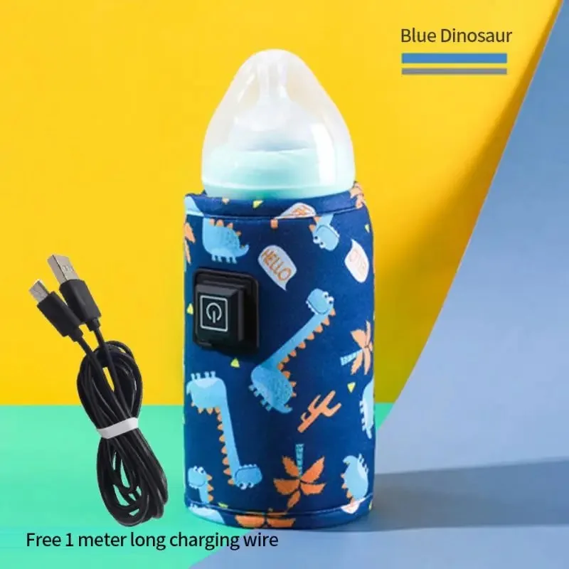 USB Baby Nursing Bottle Heater Portable Milk Bottle Insulation Sleeve Outdoor Winter Milk Thermostat Heating Bag for Home Travel