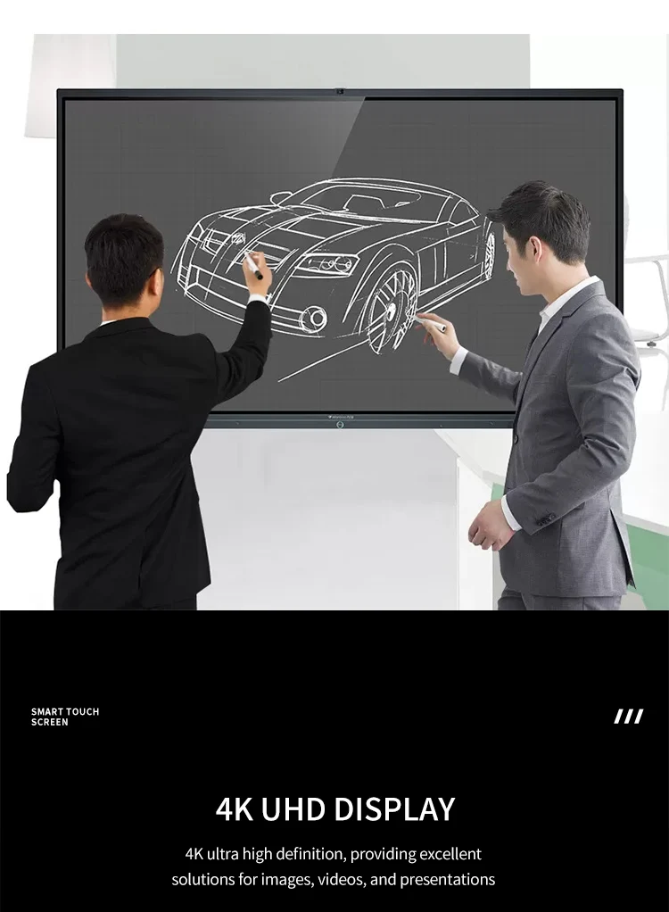 Многофункциональный смарт-экран 65 75 дюймов smart HD TV интерактивная доска плоская панель для образования