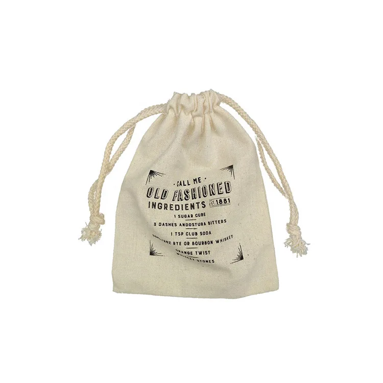 New product concept Natural cotton canvas drawstring pouch The hottest product on the market