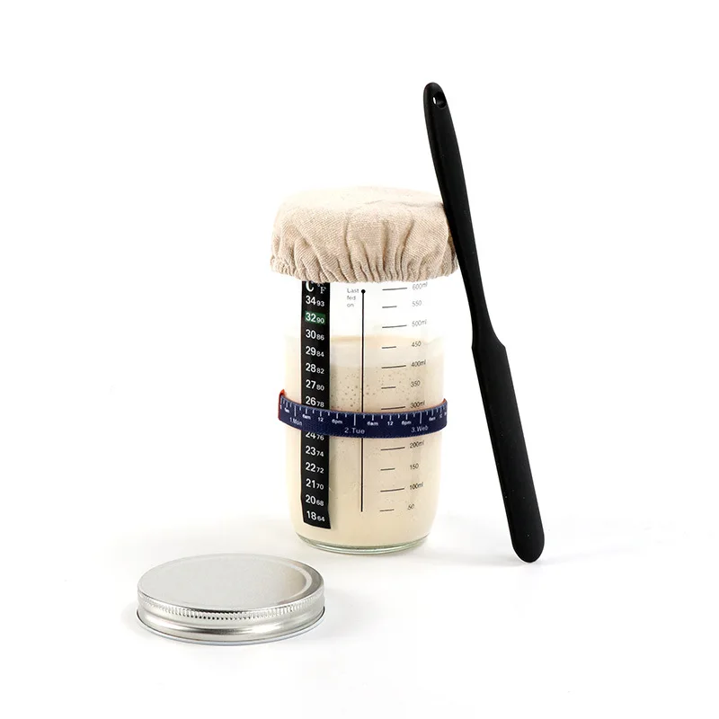 Sealed Glass Yeast Petri Dish Set with Scale and Lid Bottle for Fermentation of Natural Yeast