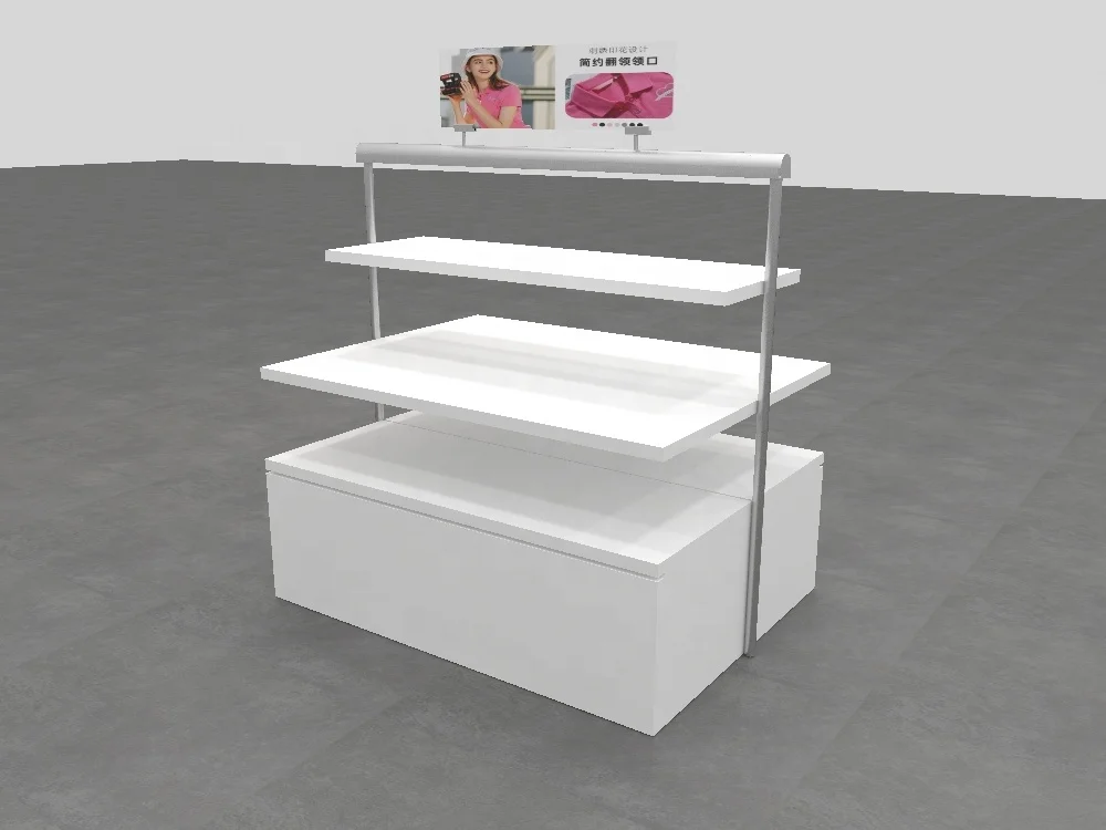 Pretty Garment Racks and Apparel Display Stand Round Clothing Hanging Display 3 Tier Gondola Modern Display Rack for Clothes