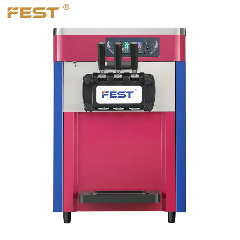 FEST Hot Sale High Quality Wholesale Commercial Ice Cream Machine 3 Flavors Soft Serve Ice Cream