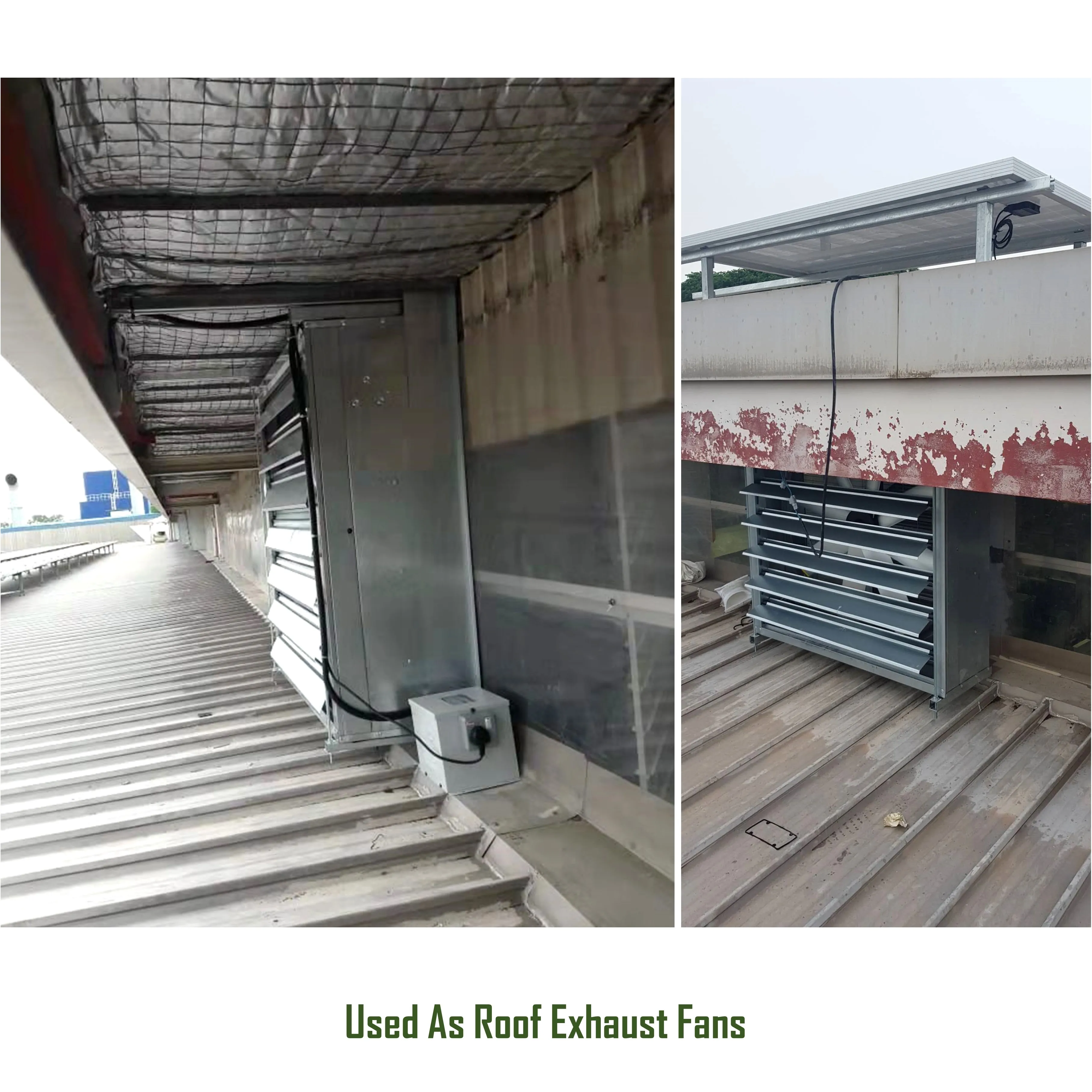 Industrial Heat Extractor for Warehouse Negative Pressure Air Ventilation Blower Box Fan with Solar Panel 48' Wall Exhaust Fan