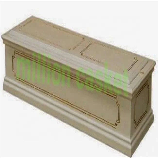 wooden coffin white color painted