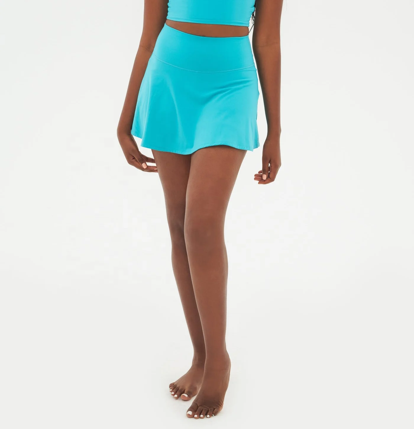 customized logo nylon spandex super comfy elastic gym workout skort colorful fitness women skirt