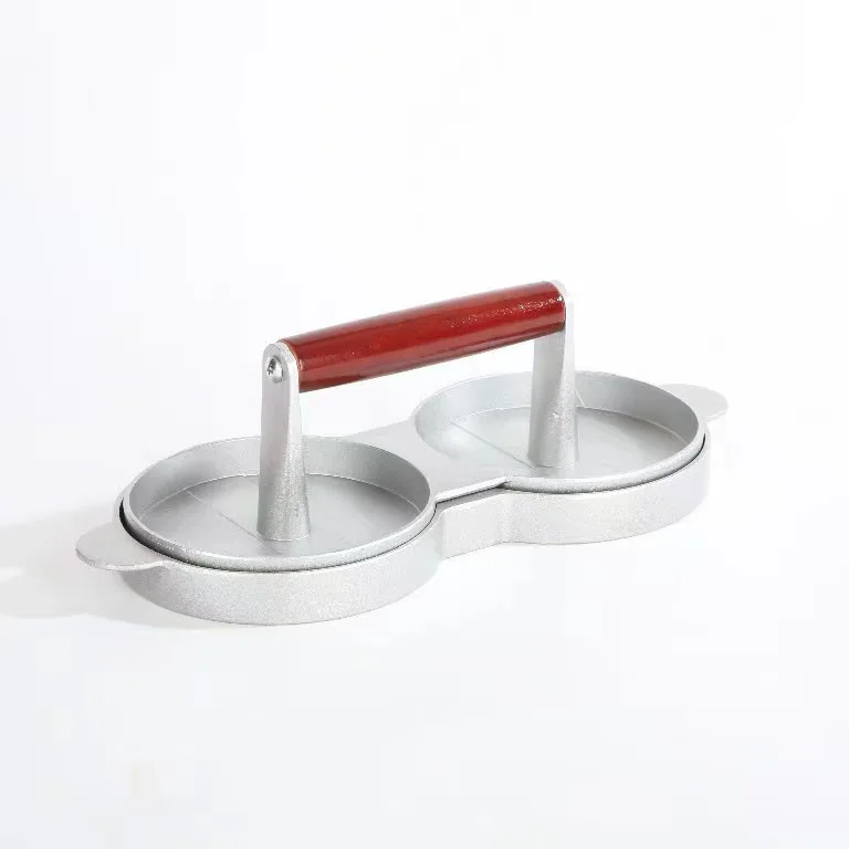 Wholesale Aluminum Double Burger Press Hamburger Patties Maker Meat Press Kitchen Tools In High Quality