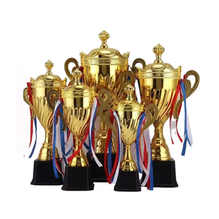 Stainless Steel Gold Silver Big Trophy Cup Event Winner Souvenirs Gift with sticker on base