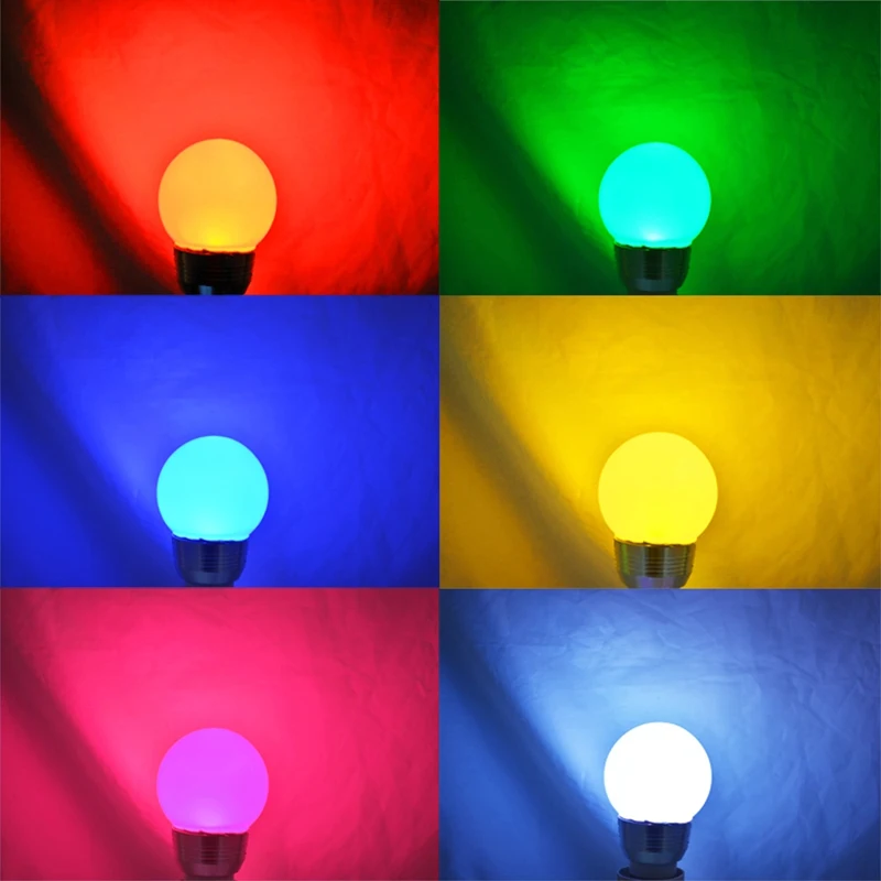 3w screw E14 remote control lamp color changing Led smart bulb 16 Colors rgb e27 led bulb light