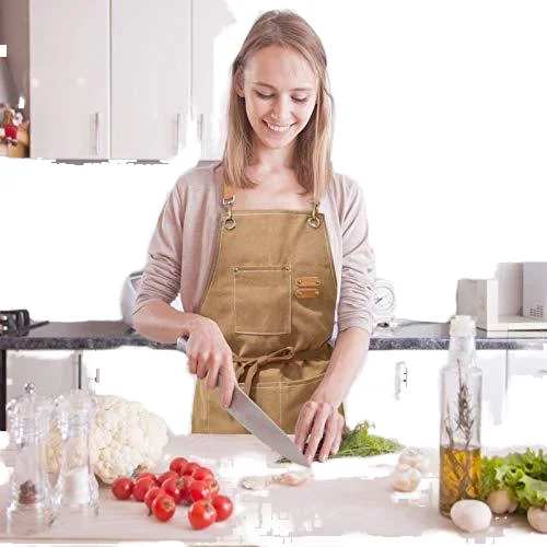 Custom logo Barber Cape Apron chef Many cotton canvas Patterns Kids kitchen Apron Garden Apron With Pockets