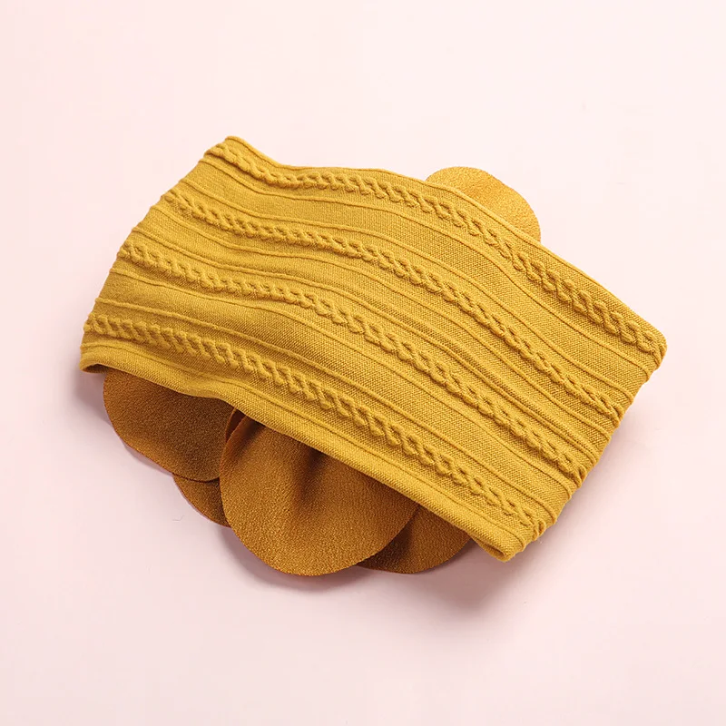 YiYuan Wholesale Baby Newborn Colorful Handmade Flower Headband Jacquard Nylon Headwraps for Toddler Kids Soft Elastic Hairband