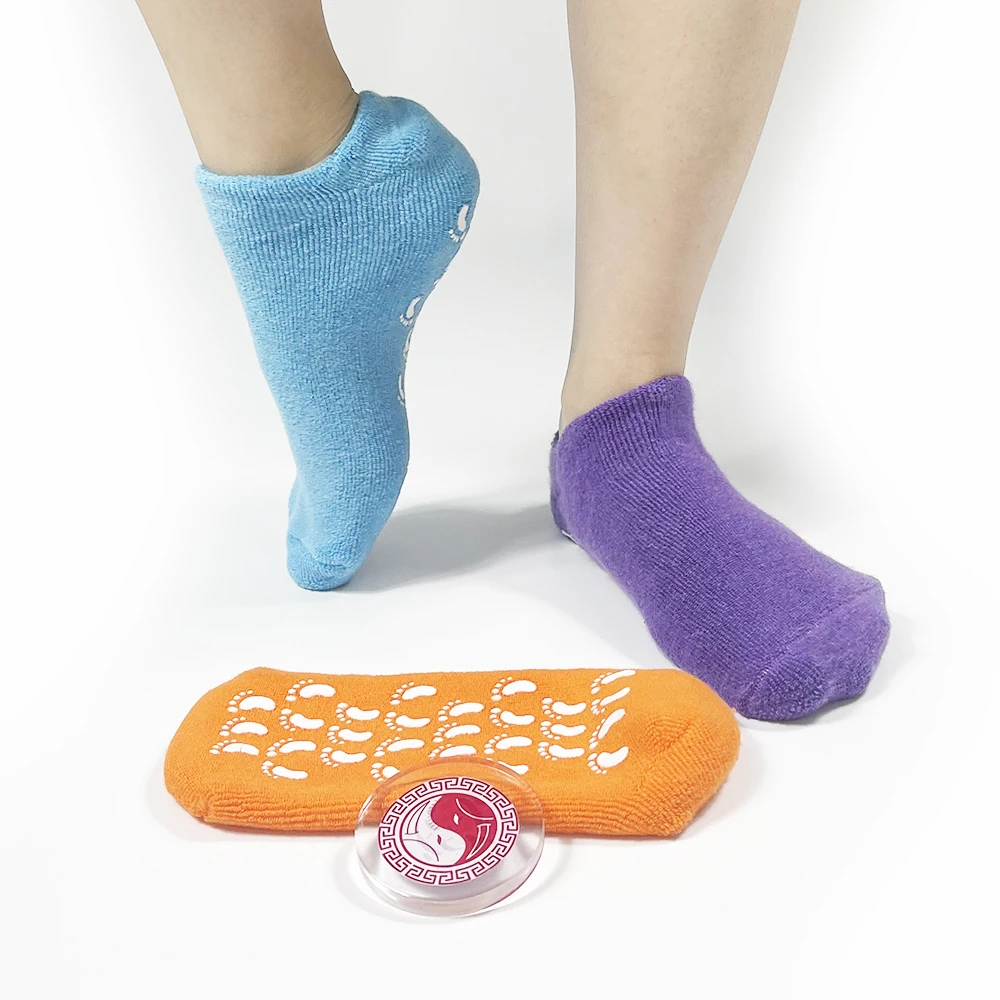 Силиконовые массажные гелевые носки и варежки HODAF, увлажняющие мягкие хлопковые гелевые носки для ухода за ногами