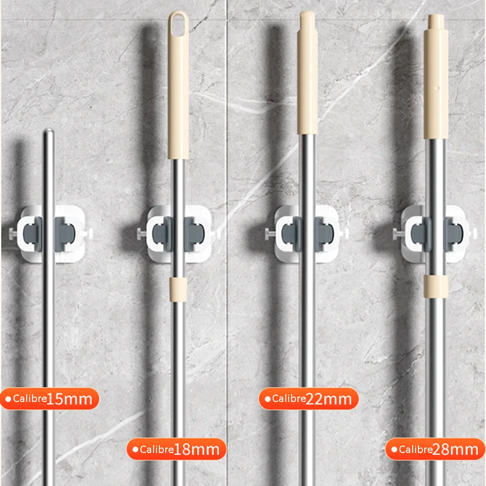 Suction cup Hanging Pipe Traceless Hooks Waterproof Broom Hanger Wall Mounted Mop Organizer Holder Home Storage Rack