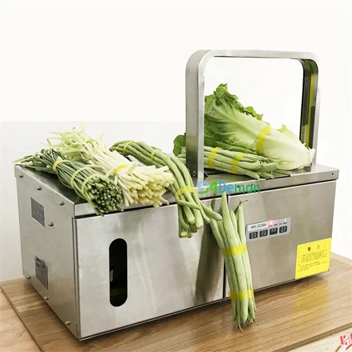 vegetable banding machine hot melt opp belt baler cabbage strapping machine