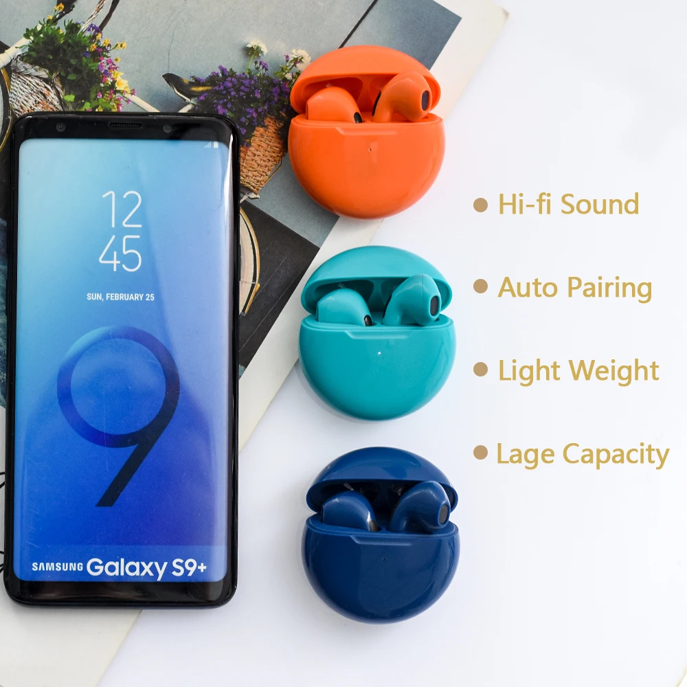 Шумоподавляющие наушники Pro6, гарнитура BT True Wireless Stereo, беспроводные наушники TWS Pro8