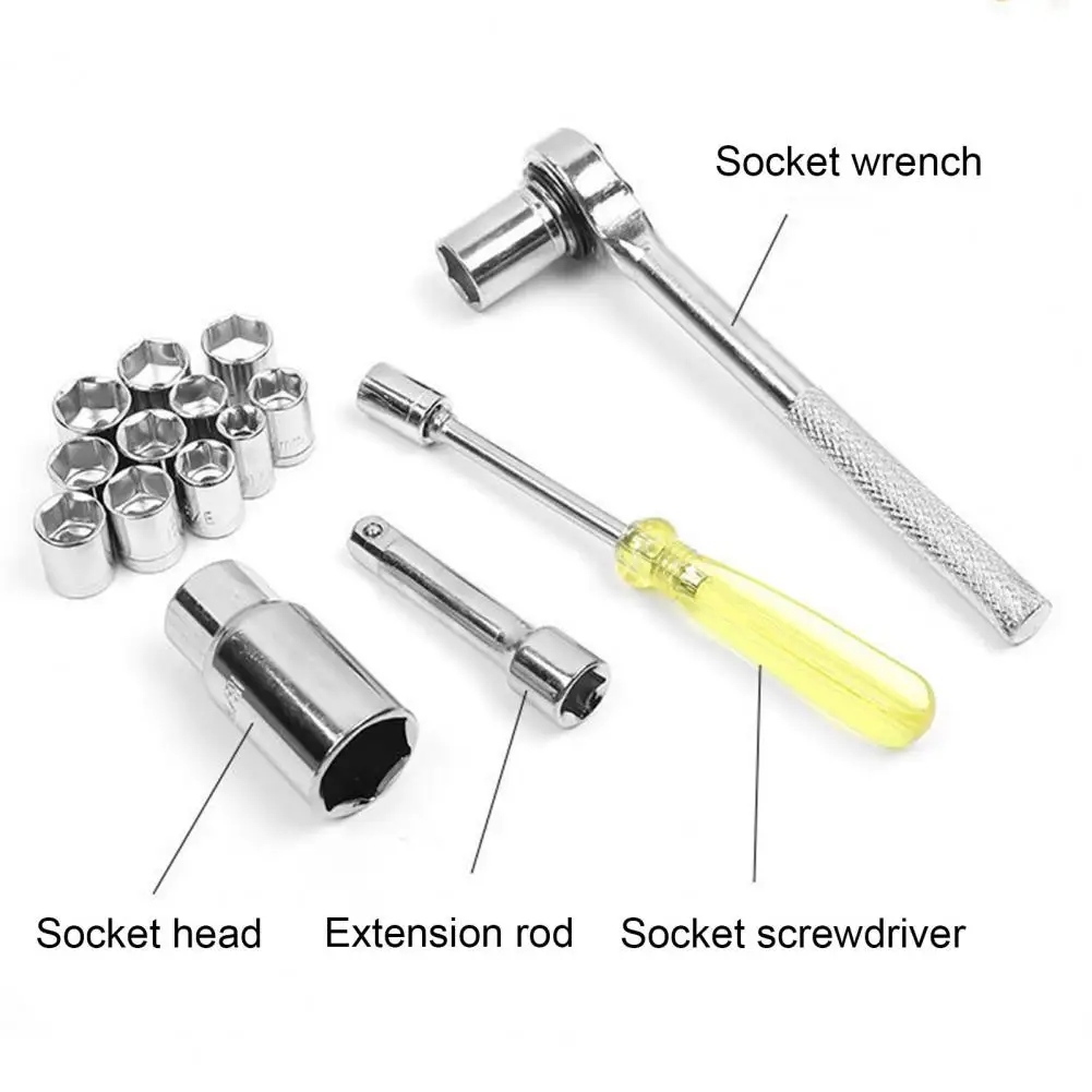 40 piece set of automotive and motorcycle maintenance hardware toolbox ratchet wrench