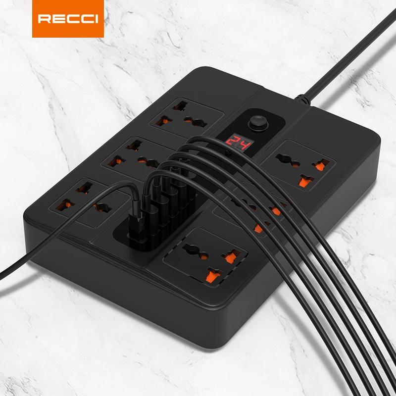 USB Cable Charger intelligent bar plugs home and office overload protection switch socket multi-hole high-power junction board