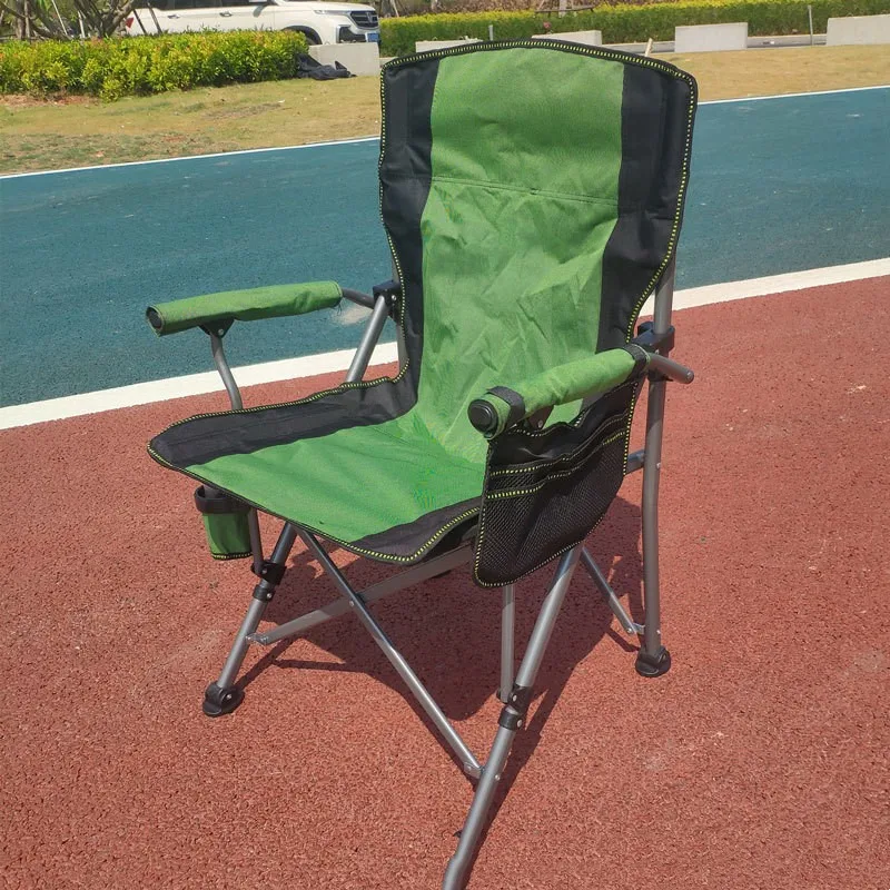 Outdoor folding chair armrest portable large camping chair director seat lightweight leisure beach fishing folding chair