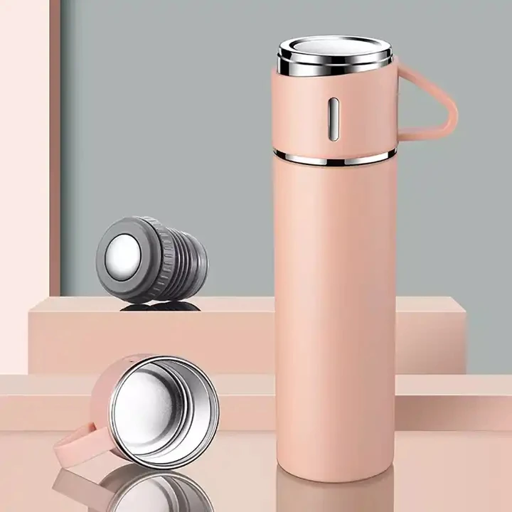 3pcs Double Wall cartoon 304 Stainless Steel Wine Tumbler Insulated Water Bottle Vacuum Flask Thermos Mug Gift Set