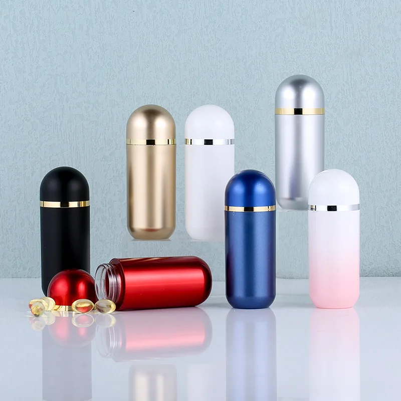 15 ml red empty health care product capsule wide mouth solid bottle candy jar set