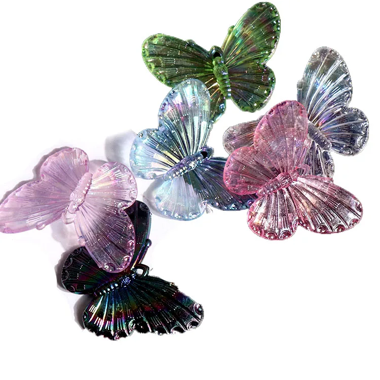 AB plating butterfly Stand Resin Molds Silicone Jewelry Resin Flatback Cabochon Accessories Accessories DIY