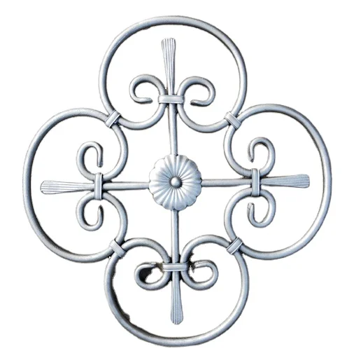 13.025.02 steel flower panels fence decorative rosettes panels wrought iron rosettes
