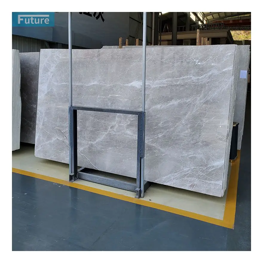 Natural Cut To Size Tundra Grey Marble Slab Floor Tiles Wall Panel For Bathroom Floor Kitchen Countertop Hotel Villa Stair