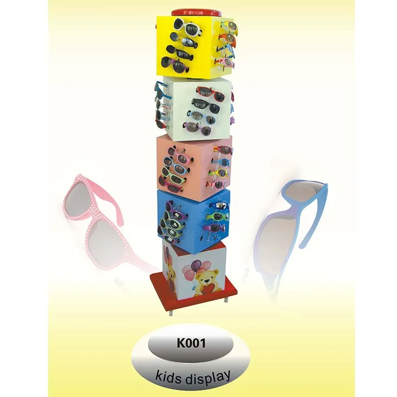 Sunglasses Display Stand Cardboard Designer Metal Customized Logo Manufacturer Sun Glasses Floor Holder Rack Rotating For Store