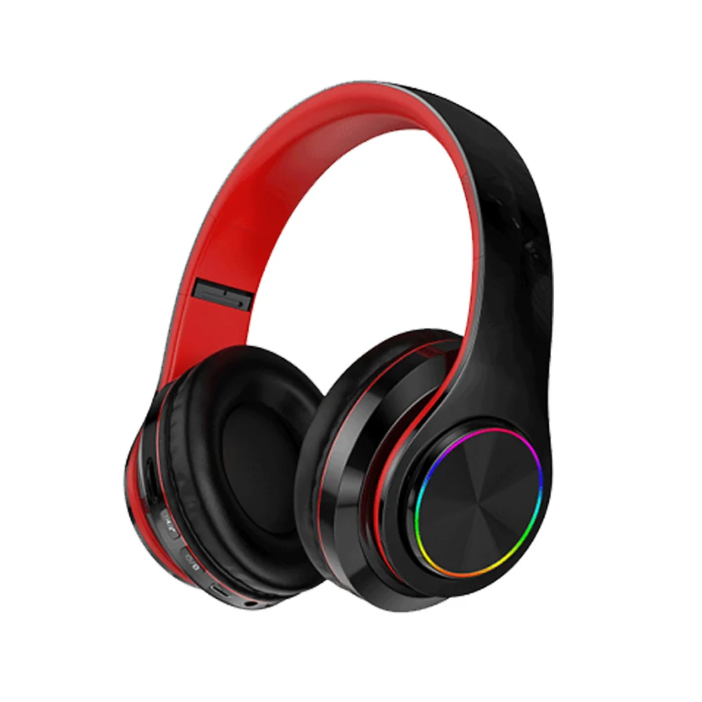 Новинка 2020 беспроводные наушники с креплением на голову Hi-Fi стерео со светодиодной подсветкой спортивные музыкальные игровая гарнитура
