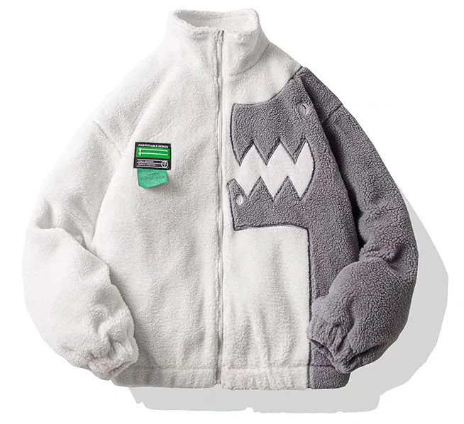 warm polyester Oversized men long sleeve sublimation printing double-sided coral velvet Jacket wholesale printing zip up Jacket