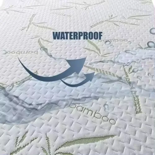 1pc Waterproof Air Layer Jacquard Fitted Mattress Protector Soft Breathable Mattress Protector For Bed Fitted Mattress Cover
