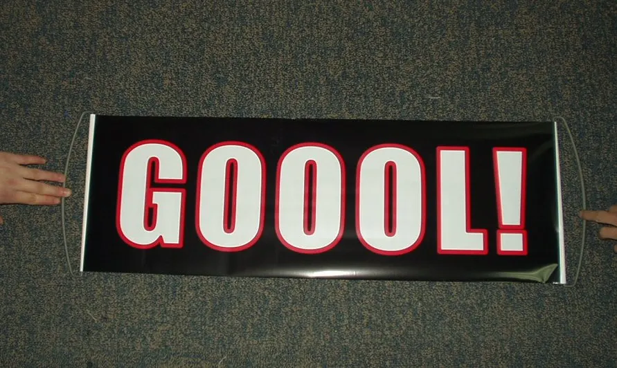 Fan Scrolling Banner, Soccer/Sports Fan Banner, Handheld Roller Banner