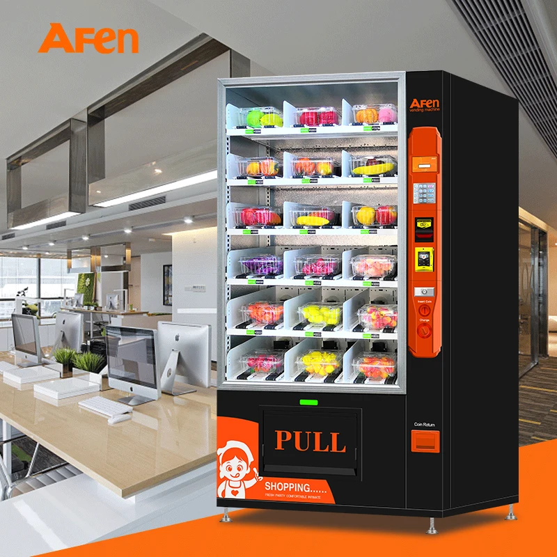 AFEN New Innovative Product With Elevator Bottled Soy Milk Sugary Snacks Vending Machine