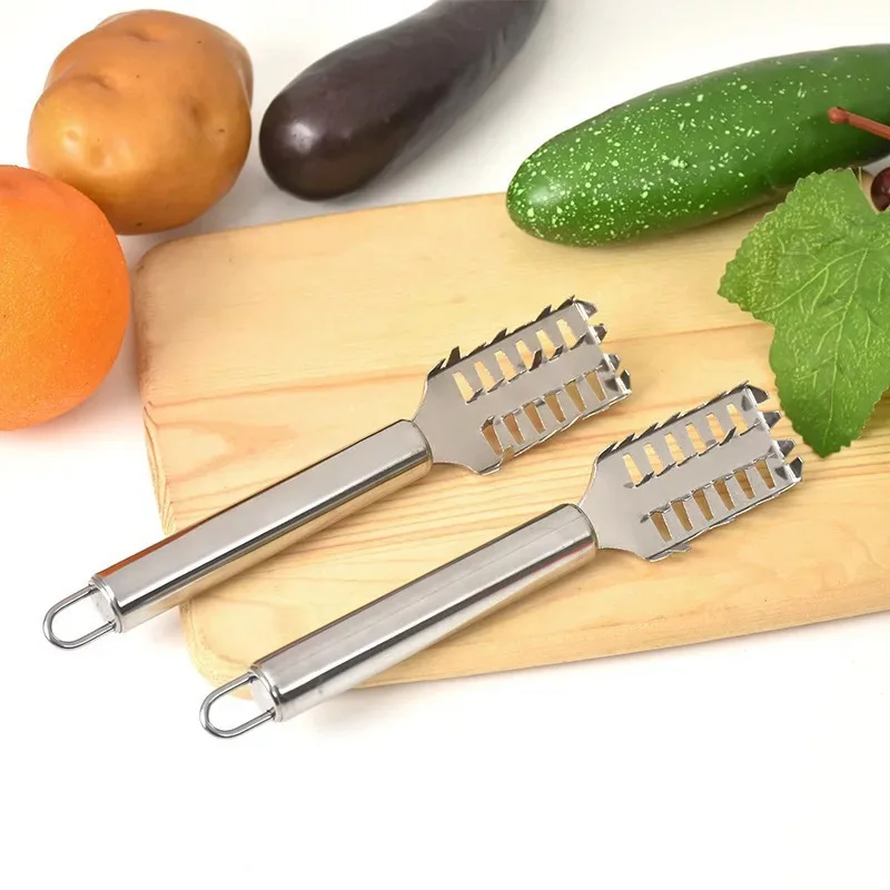 Stainless Steel Fast Cleaning Fish Scale Peeler Fish Scaler Scraper Fish Skin Remover Tools