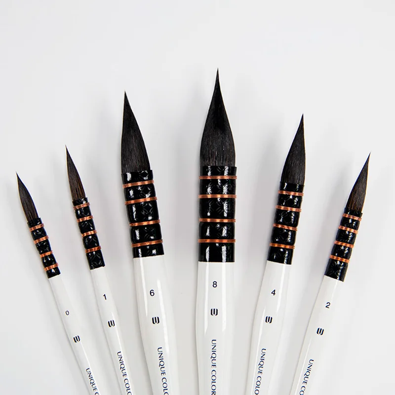 Mixed ox and squirrel hairs quill travel brush artist paint brush for acrylic watercolor painting