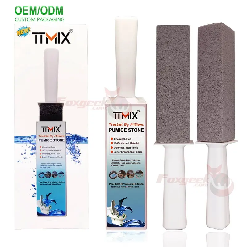 New Design 5in1 Set 5PCs Pumice Stone Brush with 1PCs Brush Holder Storage Case Toilet Bowl Cleaner for Porcelain Stain Remover